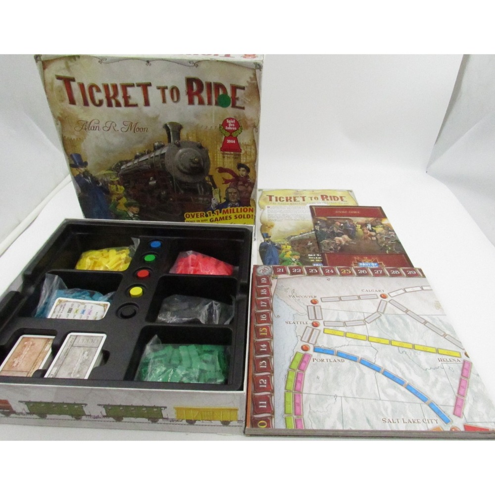 Ticket To Ride Days Of Wonder Board Train Game Alan Moon 2007 Travel Adventure